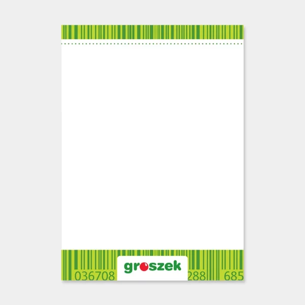 GROSZEK - Plakat A4 - Zielone Kody Kreskowe